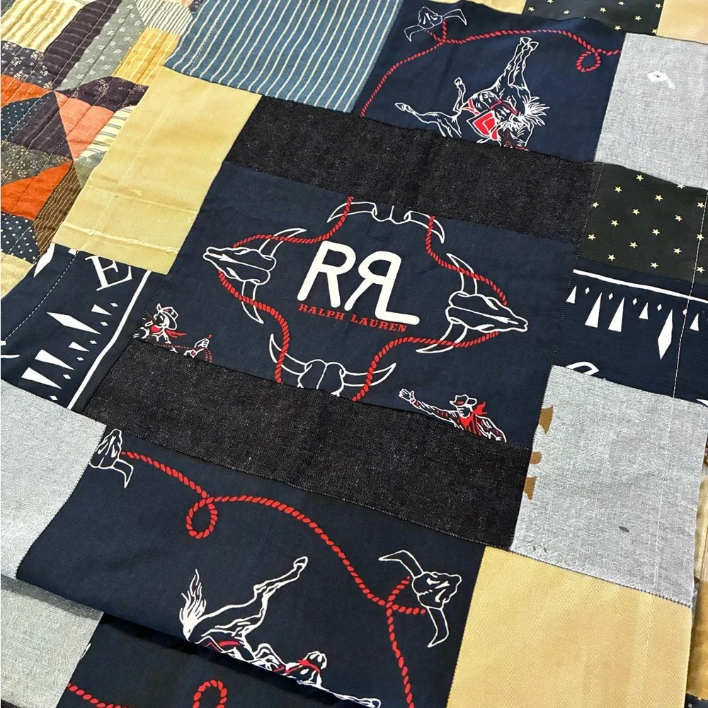 CUSTOM RRL/RL PATCHWORK SCARF (100% UPCYCLED RALPH LAUREN FABRICS)- 1 OF A KIND